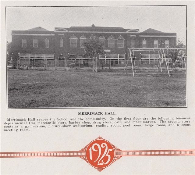 Bradleyean Year 1925 book Merrimack Hall